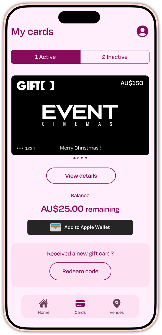 Redeem Your Experience Gift Card